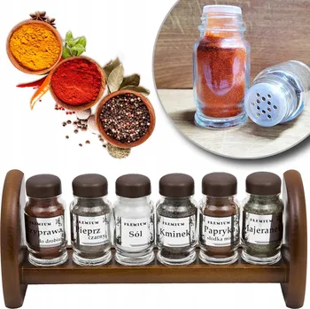 Koření KOŘENÍ PŘÍSLUŠENSTVÍ POLICE STOJAN NA KOŘENÍ SADA | 6x