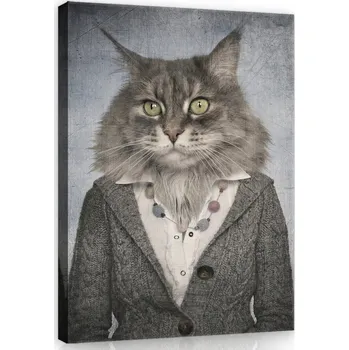 Obraz OBRAZ NA PLÁTNĚ CANVAS 40x60 KOT PORTRET