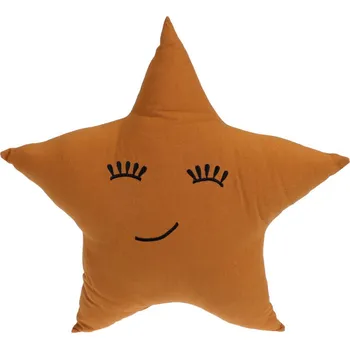 Polštář Home Styling Collection Dekorační polštář ve tvaru hvězdy, 40 x 40 cm, žlutý