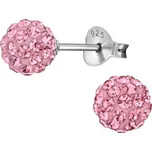 Stříbrné náušnice s krystaly 0025