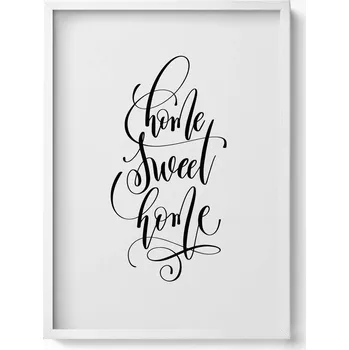 Obraz Obraz na zeď rám Dekorativní nápis do bytu Home sweet home 50x70 cm