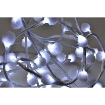 Vánoční dekorace Vánoční LED osvětlení - vločky sněhu - 48 LED, teplá bílá