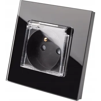 Elektrická zásuvka Nástěnná Elektrická Zásuvka Luuna černá