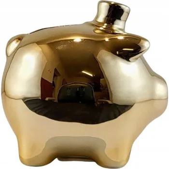 Pokladnička POKLADNIČKA PRASÁTKO SE ZLATÝM KLOBOUKEM