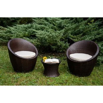 Zahradní nábytek Bello Giardino Zahradní nábytek z ratanu sestava MODICO tmavě hnědá Giardino