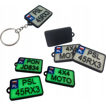 Přívěsek Na Klíče Registrační tabule NÁPIS Motocyklová Moto Quad - Svítící gadget