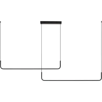 Černé kovové závěsné LED světlo Nova Luce Strita 165 cm