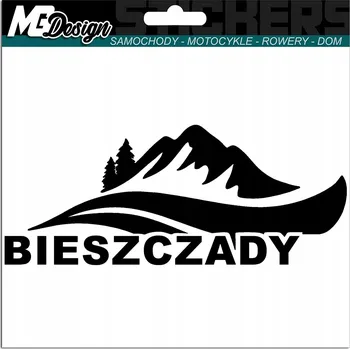 Samolepicí dekorace na vozidlo NÁLEPKA na auto Bieszczady 15x6 cm