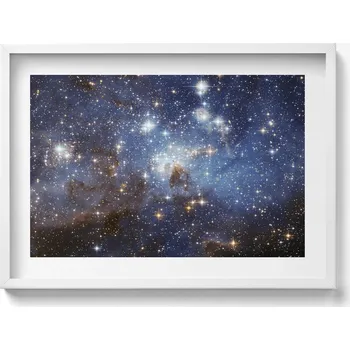 Obraz Dekorativní nástěnný obraz v rámu s grafikou Nebe a hvězdy vesmíru 70x50 cm
