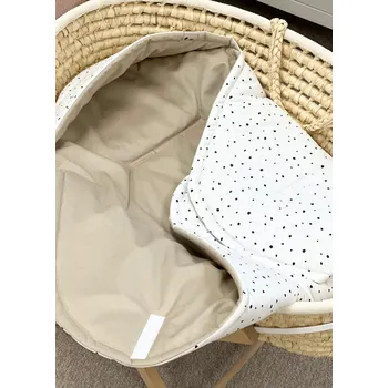 Dětská deka Deka do autosedačky - béžová s puntíky