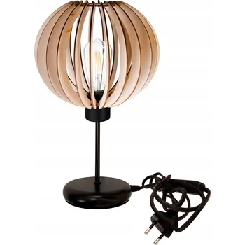 Lampička Noční lampa Stolní lampa loft LED E27 Dřevo