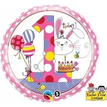 Balónek Fóliový balónek 18 palců QL Číslice 1 holčička Ráček