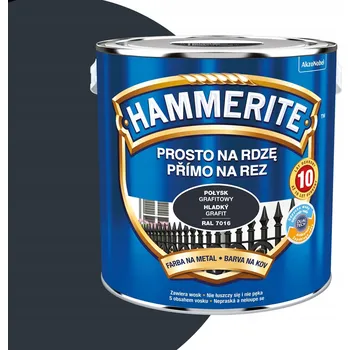 barva na kov Hammerite barva Barva grafitový lesk 2,5 l