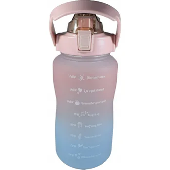 Láhev LAHEV NA PITÍ 1,5L SE SLÁMKOU, S MOTIVAČNÍMI ZNAČKAMI, VELKÝ, EKO, TRITAN