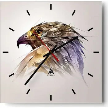 Hodiny Velké nástěnné hodiny 40x40 Abstrakce Skleněné tiché hodiny