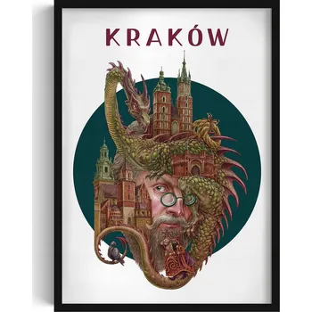 Obraz Moderní nástěnná dekorace Krakov Kostel Panny Marie Drak Wawelski 50x70 cm