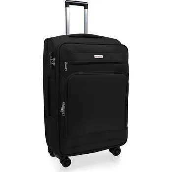 AVANCEA Textilní cestovní kufr GP4732 4W černý M 71x43x27 cm