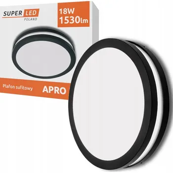 Stropní Svítidlo kulatý SuperLED 22 černý