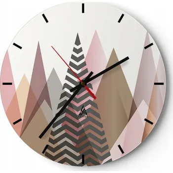 Hodiny Nástěnné hodiny do kuchyně 30x30 Abstrakce Skleněné hodiny do obýváku Tiché