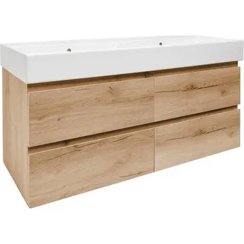 Koupelnový nábytek Koupelnová skříňka s umyvadlem SAT B-Way 119x50x45 cm dub mat BWAY2120OAKU2B