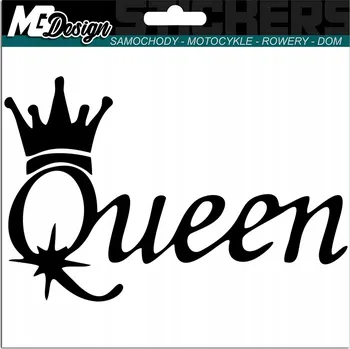 Samolepicí dekorace na vozidlo NÁLEPKA na auto Q QUEEN Královna Koruna 15x10