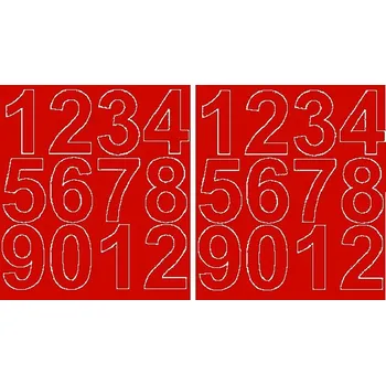 samolepka Samolepicí číslice 7 cm samolepky červená matná