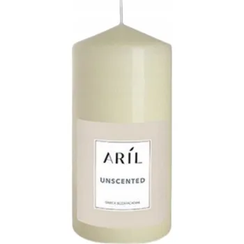 Svíčka ARIL Svíčka válec BEZ VŮNĚ 75 h BÍLÁ