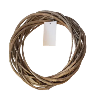 Vánoční dekorace Věnec proutěný O 20cm šedý