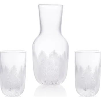 Sklenice Karafa Feathers I 1200 ml + 2 sklenice Feathers 320 ml