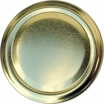 Víčko na zavařovací sklenici Šroubovací Víčko uzávěr Víčko na zavařovací sklenice FI 66 / 4z ZLATÉ kovové 10 Ks .