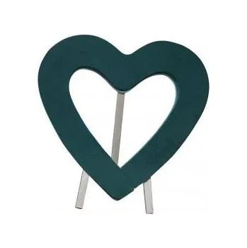 Stojan na květiny Srdce 30 cm na živé květiny s podstavcem