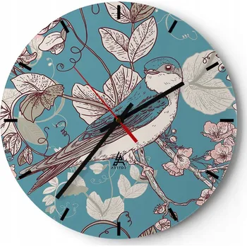 Hodiny Nástěnné hodiny do kuchyně 30x30 Abstrakce Skleněné hodiny do obýváku Tiché