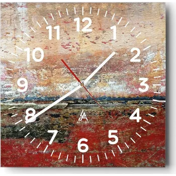 Hodiny Nástěnné hodiny do obýváku 40x40 Abstrakce Tiché hodiny Skleněné hodiny Bez hlučnosti