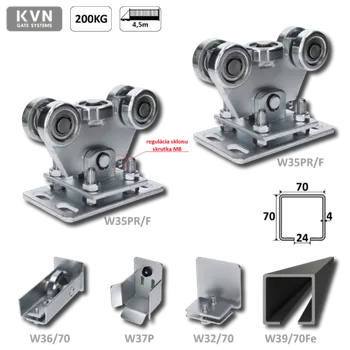 Pohon brány Sada kování pro nesenou bránu do 4,5m a 200kg