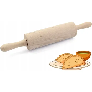 Váleček na těsto TRADIČNÍ VELKÝ DŘEVĚNÝ VÁLEČEK NA TĚSTO KUCHYŇSKÝ POHYBLIVÝ OTOČNÝ POLSKÝ