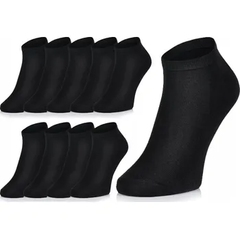 Pánské ponožky Ponožky Intenso černé kotníkové ponožky 44-46 bambusové, sada 10 párů