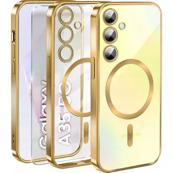 Pouzdro na mobilní telefon Zadní Kryt Erbord pro Samsung Galaxy A32 5G zlatý