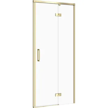Sprchové dveře CERSANIT Sprchové dveře LARGA zlatá matná, pravá 80x195 čiré sklo S164-061