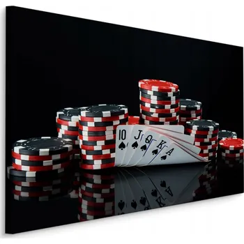 Obraz Obraz Na Plátně POKER Karty Žetony Hazard 30x20