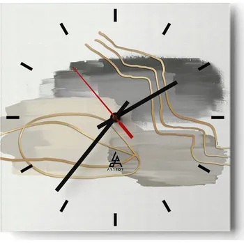 Hodiny Velké nástěnné hodiny 40x40 Abstrakce Skleněné tiché hodiny