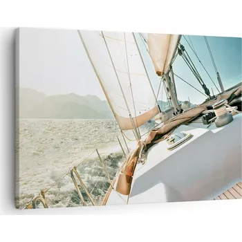 Obraz Obraz na plátně do obývacího pokoje ložnice 70x50 jachta foto obrazy na zeď