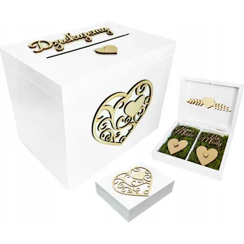 Dárková krabička Krabička na snubní prsteny, bílá