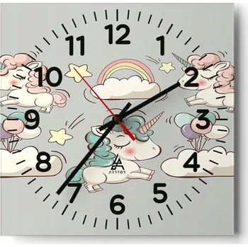 Hodiny Nástěnné hodiny do obýváku 40x40 Pro děti Tiché hodiny na skle Bez hlučný