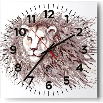 Hodiny Nástěnné hodiny do obýváku 40x40 Zvířata Bezhluczne Skleněné hodiny Tiché