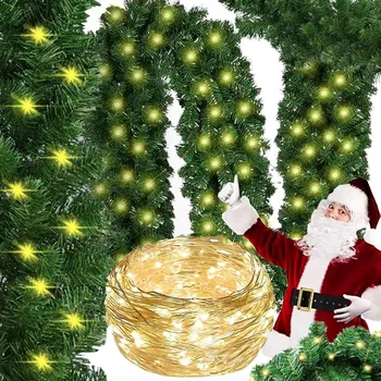 Vánoční dekorace Vánoční girlanda na stromeček, řetěz, dekorace - ozdoba SMRK 300 cm