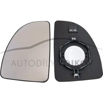 Auto zrcátko Sklo zp. zrcátka s plast. držákem vyhřívané horní levé L Fiat Ducato 1994 - 2002