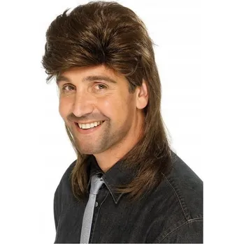 Karnevalová paruka Smiffy's paruka polodlouhé hnědé vlasy