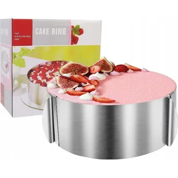 Nádoba na pečení FORMA NA DORTY A MOUČNÍKY NASTAVITELNÁ ČELENKA 16-30 CM FORMA NA DORT FORMA OBRUČE