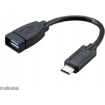 Datový kabel Akasa 15 cm USB 3.1 kabel A/C USB 150 cm USB A na USB C Černý