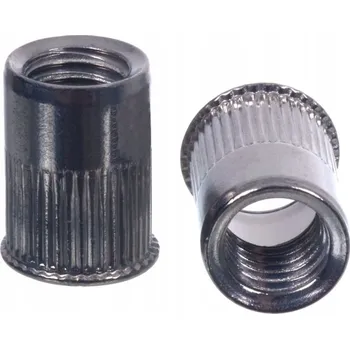 Matice Nerezové kuželové matice s malou vroubkovanou hlavou M6 / 100 kusů